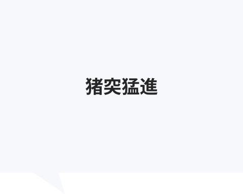 猪突猛進